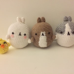 Wobble Molang Bunny and Friends crochet Amigurumi pattern