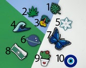 Nature Shoe Charms Buttons Pins for Crocs and Bracelets Weed Monstera Plant Cactus palm tree snowflake wave planet butterfly evil eye money