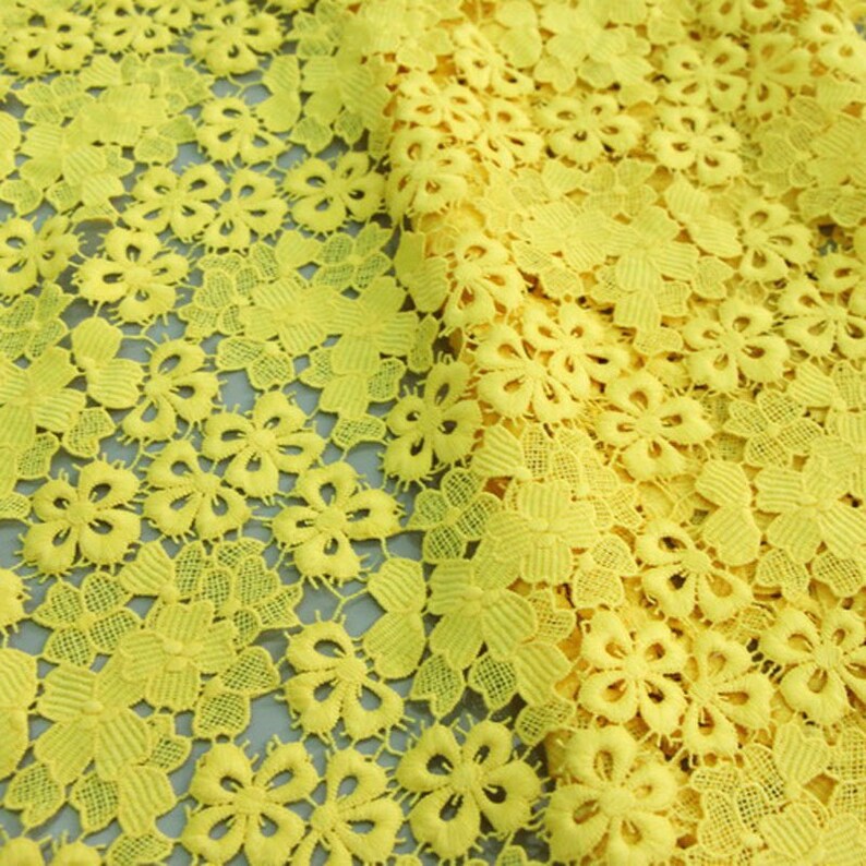125CM Width Yellow Milk Cotton Lace Fabric / African Lace Etsy