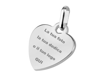 Stainless steel pendant with dedication or custom image