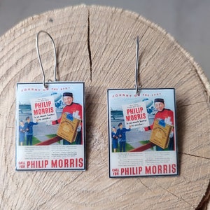 Philip Morris handmade earrings.