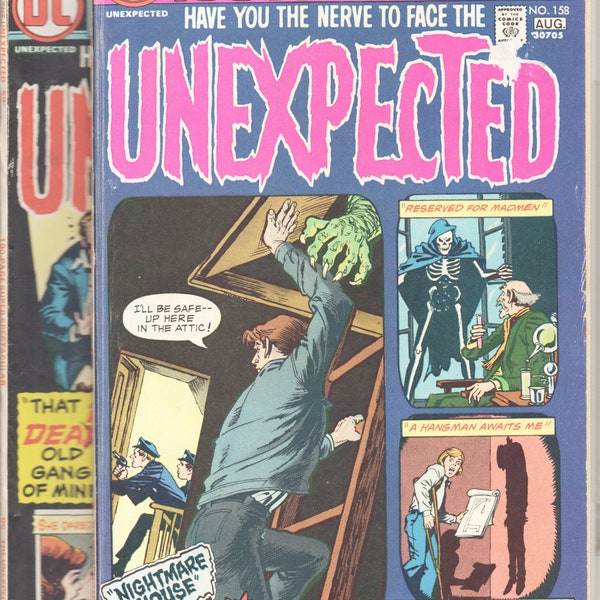 The Unexpected no.s 158 & 162 1974/5 D.C. Comic Books