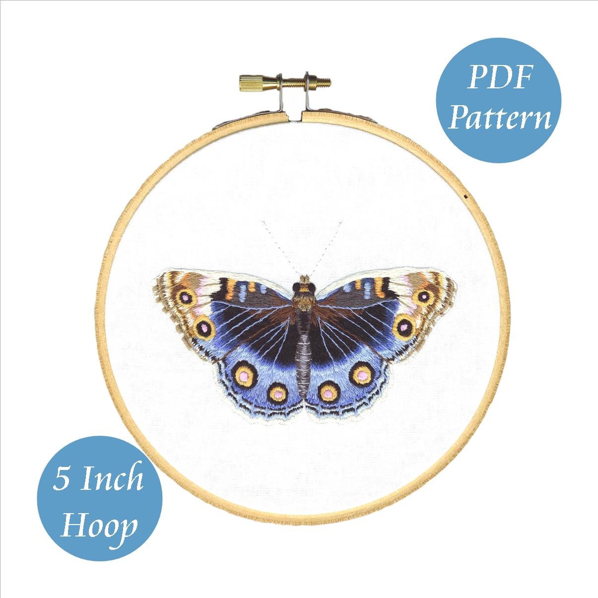 Hand Embroidery Pattern. PDF. 2 Butterfly and Moth Patterns. | Etsy