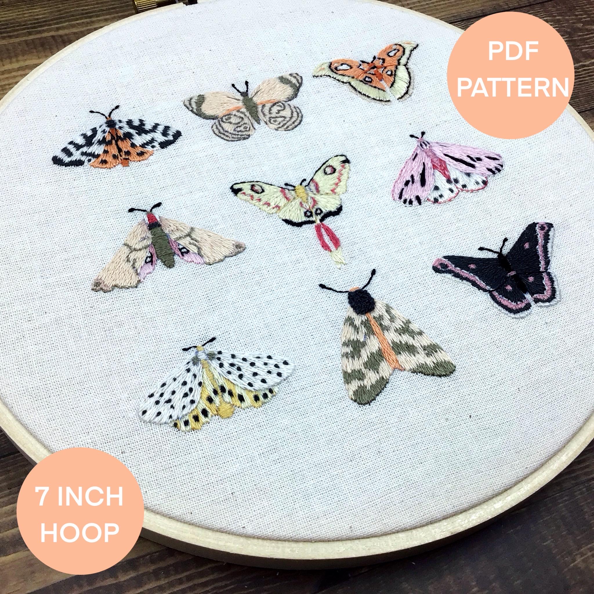 Hand Embroidery Pattern. PDF. A Tiny Moth Sampler. How to Pattern. Step ...