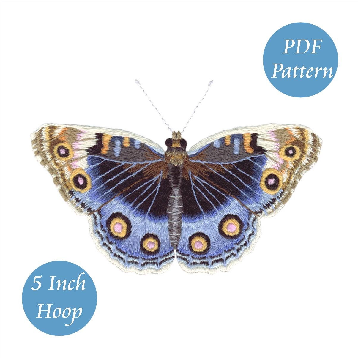 Hand Embroidery Pattern. PDF. 3 Butterfly and Moth Patterns. | Etsy