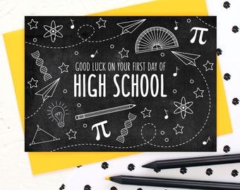 Good Luck on your First Day of High School Card