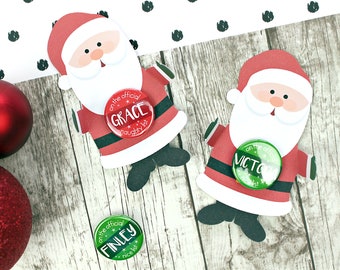 Personalised Santa Naughty or Nice List Button Badge