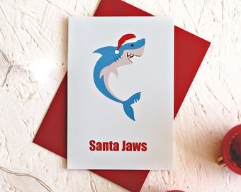 Santa Jaws Funny Christmas Card Christmas Card Word Pun Card Santa Card Holiday Greetings Santa Claus Shark Card Merry Christmas Santa Jaws Funny Christmas Card Christmas Card Word Pun Card Santa Card Holiday Greetings Santa Claus Shark Card Merry Christmas