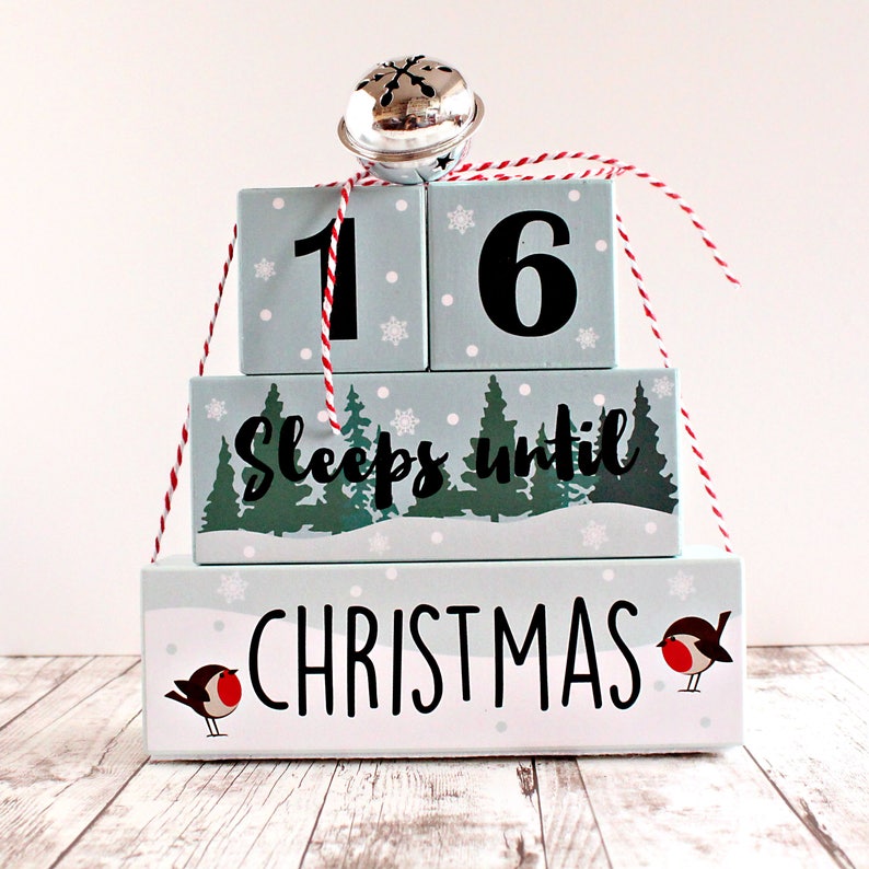 wooden christmas countdown blocks