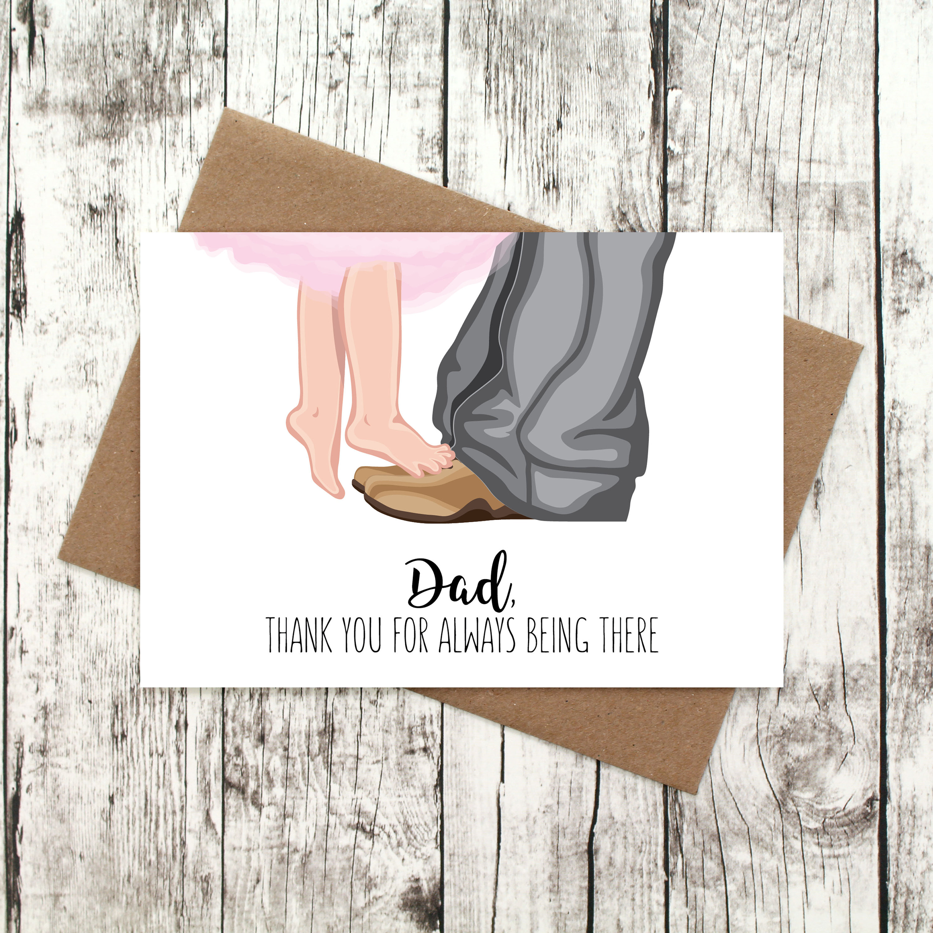 Dad Thank You for Always Being There Fathers Day Card image