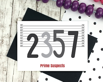 Maths Prime Numbers Word Pun Greeting Card