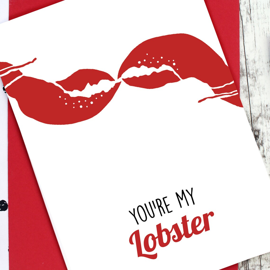 You're My Lobster Valentine's Day Card Etsy