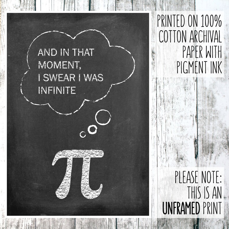 Funny Pi Mathematical Quote Print Etsy