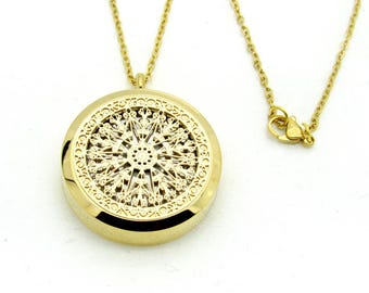 Stainless Steel Gold Holder Necklace with Star Cover for Apple Airtag and More Many Options
