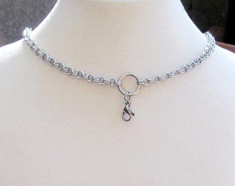 Stainless Steel Silver Necklace Thick 4.5mm Double Link Chain for Pendants Lockets Charms Custom Length