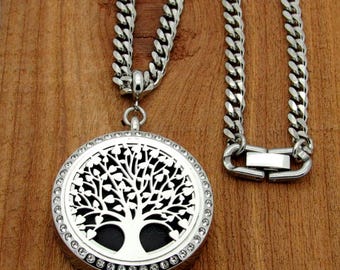 Stainless Steel Holder Cuban Chain Necklace with Cover for Apple Airtag Life360 Tile Sticker Find My Tags and More Many Options