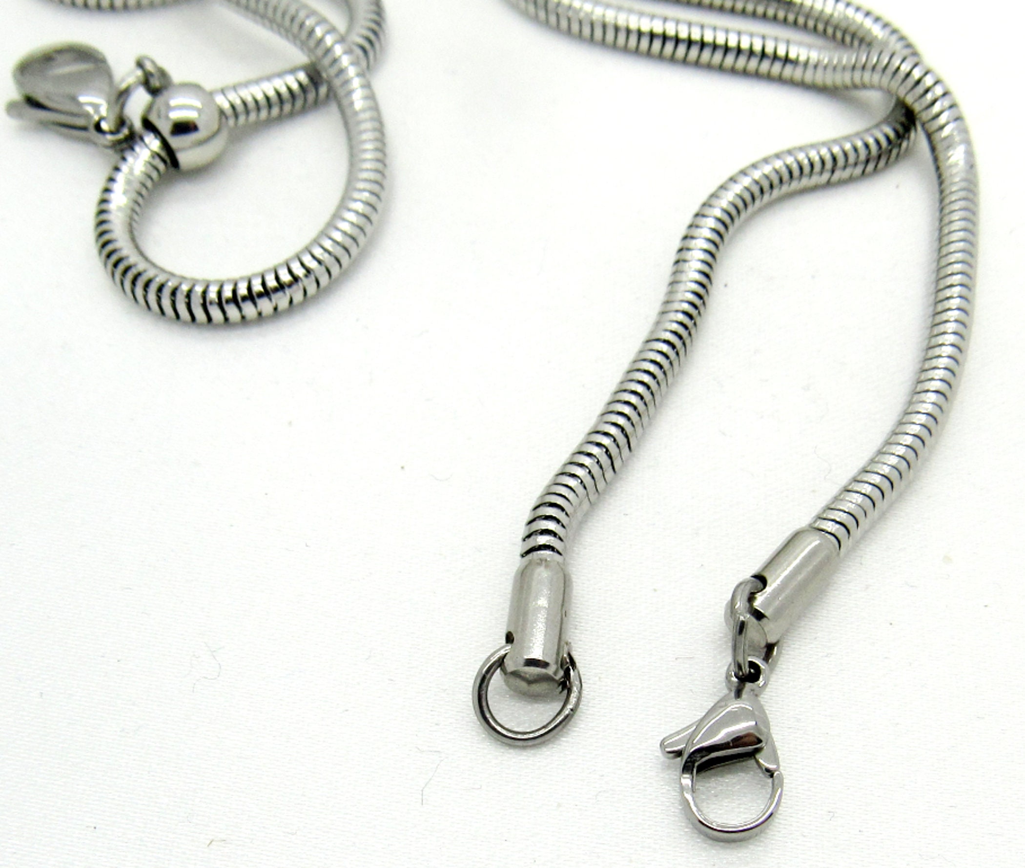 3mm Flat Snake Chain Necklace, Stainless Steel – Viking Merchant