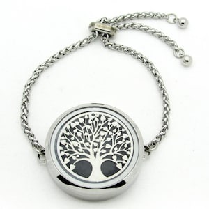 Stainless Steel Floating Glass Waterproof Locket Bracelet w/ Adjustable Chain for Airtag Life360 Tile Sticker with Cover Option