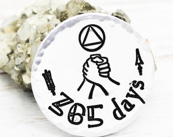One Day at a Time Ornament Year Marker Year Milestone Ornament Clean and Sober Gift Idea Sobriety Support Gift
