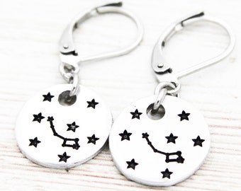 Little Dipper Earrings, Ursa Minor Earrings, Star Earrings, Celestial Jewelry, Constellation Gifts, Astronomy Gift, Zodiac Jewelry, Cosmic