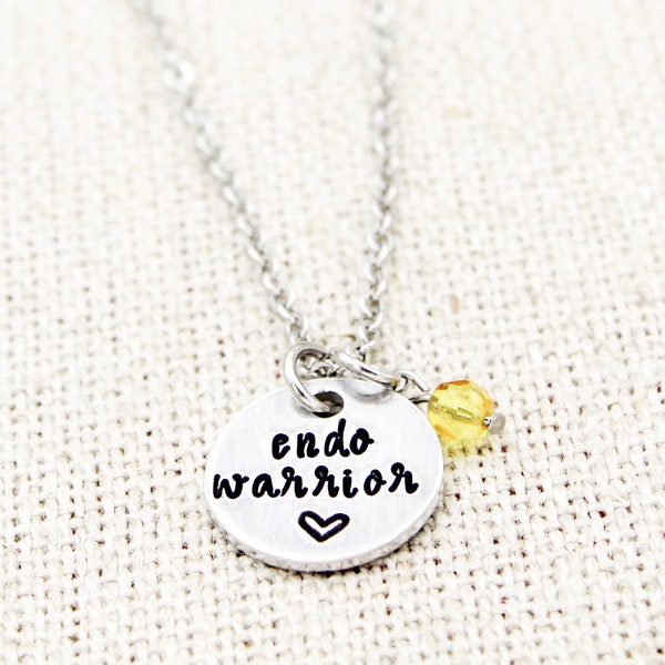 Endo Warrior Necklace, Endometriosis Necklace, Endometriosis Awareness Jewelry, Endo Gift, Infertility Jewelry, Endo Sisters Gift, For Her