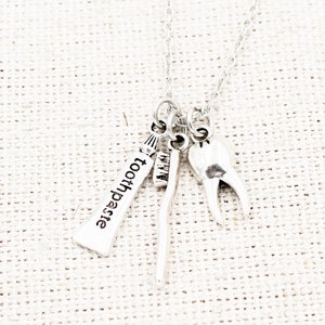 Dental Hygienist Necklace, Tooth Necklace, Dental Student Gift, Dental Assistant Gifts, Dentist Jewelry, Dental Graduate Gift, Student Gift