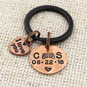 Gamer Couple Keychain, Anniversary For Him, Video Game Couples Gift, Gift For Boyfriend, Game Player Gifts, Husband Gift, Anniversary Men