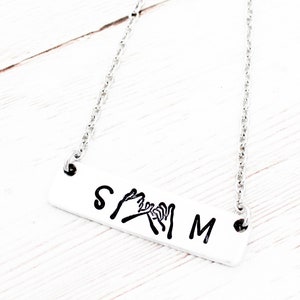 Custom Initials Pinky Promise Necklace, Pinky Swear Necklace, Friendship Necklaces, Gift For Friend, Couples Necklace, Distance Gift, Bestie