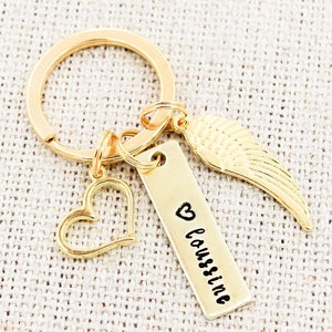Personalized In Memory Of Keychain, Sympathy Gift, Guardian Angel Keyring, Memorial Ornament, Loss Of Grandma, Grief Gifts, Remembrance Gift