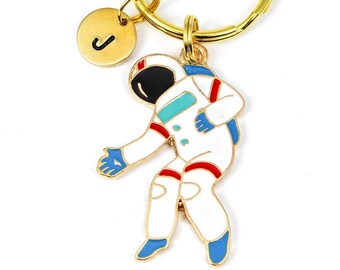 Custom Astronaut Keychain, Spaceman Keyring, Astronaut Charm, Outer Space Keychain, Astronomy Gift, Astrology Present, Solar System, Science