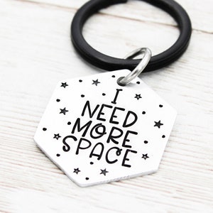 I Need More Space Keychain, Space Pun Keychains, Outer Space Quote Keychain, Night Sky Keyring, Stars Key Ring, Cosmic Gift, Gift For Friend