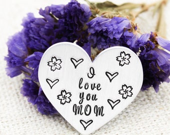 I Love You Mom Keepsake Token, Mom Pocket Token, Gift For Mother, Custom Pocket Coin, Distance Gift, I Miss You Gift, For Momma, Mothers Day