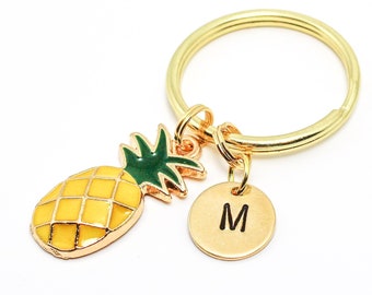 Dainty Pineapple Keyring, Pineapple Keychain, Pineapple Gift, BFF Keychain, Friend Gift, Friendship Keyring, Best Friend Keychain, Sister