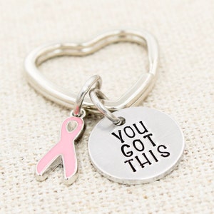 Breast Cancer Keychain, Cancer You Got This Keyring, Breast Cancer Fighter, Be Strong, Get Well Gift, Cancer Surviror, Cancer Warrior