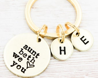 Personalized Aunt Keychain, Gift For Aunt, Best Aunt Keyring, Gift From Nieces And Nephews, I Love You Aunt Gifts, Auntie Gift, From Kids