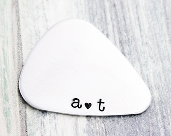 Custom Couples Initials Guitar Pick, Gift For Boyfriend, Music Lover Gifts, Gift For Guitar Player, Custom Plectrum, Husband Gift