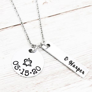 Adoption Date Necklace, Adoptive Mom Gift, Custom Adoption Jewelry, Adopted Date Gifts, Gotcha Date, New Mom Necklace, Adoptive Parents Gift