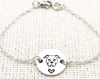Pit Bull Bracelet, Pitbull Dog Bracelet, Pit Bull Dog Anklet, Pit Mom Gift, Pitbull Mama Gifts, Dog Jewelry, Bully Dog Jewelry, Dog Breeds