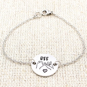Friendship Pinky Promise Bracelet, BFF Bracelet, Best Friend Jewelry, Gift For Friend, Bestie Gifts, Pinky Swear, Long Distance Friends