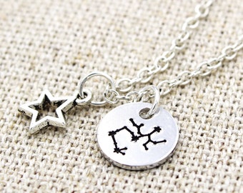 Custom Zodiac Constellation Necklace, Zodiac Sign Necklace, Astrology Necklaces, Celestial Jewelry, Constellation Gift, Sagittarius Necklace