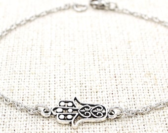 Cavigliera Hamsa, Cavigliera Yoga, Braccialetto alla Caviglia Mano Hamsa, Gioielli con Ciondolo Hamsa, Cavigliere da Spiaggia, Gioielli Estivi, Cavigliera Boho, Gioielli per Lei