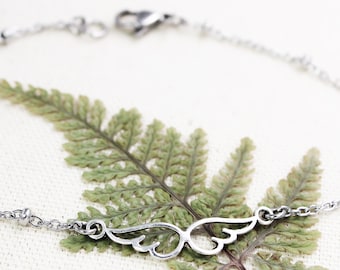 Angel Wings Anklet, Angel Wing Bracelet, Guardian Angel Ankle Bracelet, Sympathy Gift, Summer Jewelry, Angel Gift, Fairy Wings, Feet Jewelry