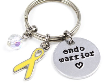 Endo Warrior Keyring, Endo Warrior Keychain, Endo Keychain, Endo Awareness, Endometriosis Awareness, Endo Jewelry, Endo Sister