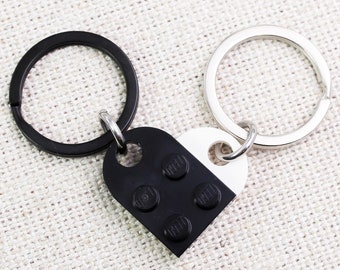 Connecting LEGO®  Heart Keychain, Made From Authentic LEGO® Bricks, Valentine Day Gift, Boyfriend Gifts, Girlfriend Present, Anniversary Him