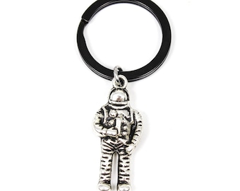 Astronaut Charm Keyring, Spaceman Keychain, Astronaut Key Chain, NASA Gifts, Outer Space Bag Charm, Planetary Gift, Cosmic Universe Galaxy