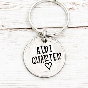 Aldi Quarter Keeper sleutelhanger, Aldi winkelwagen kwartaal, Aldi Shopper cadeau, Aldi sleutelhanger, Aldi munt sleutelhanger