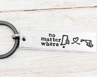 Couples Long Distance Keychain Distance Friendship Keychain Etsy Australia
