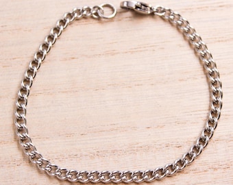 Stainless Steel Unisex Bracelet, Chunky Chain Bracelet, Bulky Bracelets For Men, Jewelry Making Supplies, Finished Hypoallergenic Bracelet