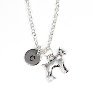 Boxer Necklace, Boxer Dog, Boxer Mom, Dog Breed Necklace, Boxer Dog Gifts, Dog Jewelry, Dog Mom, Dog Memorial, Initial Necklace, Boxer Charm