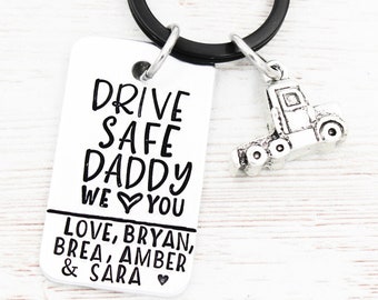 Drive Safe Daddy Keychain, Truck Driver Gift, Truck Driver Dad Gifts, Be Safe Keyring, Trucker Keychains, Fathers Day, Gift For Daddy